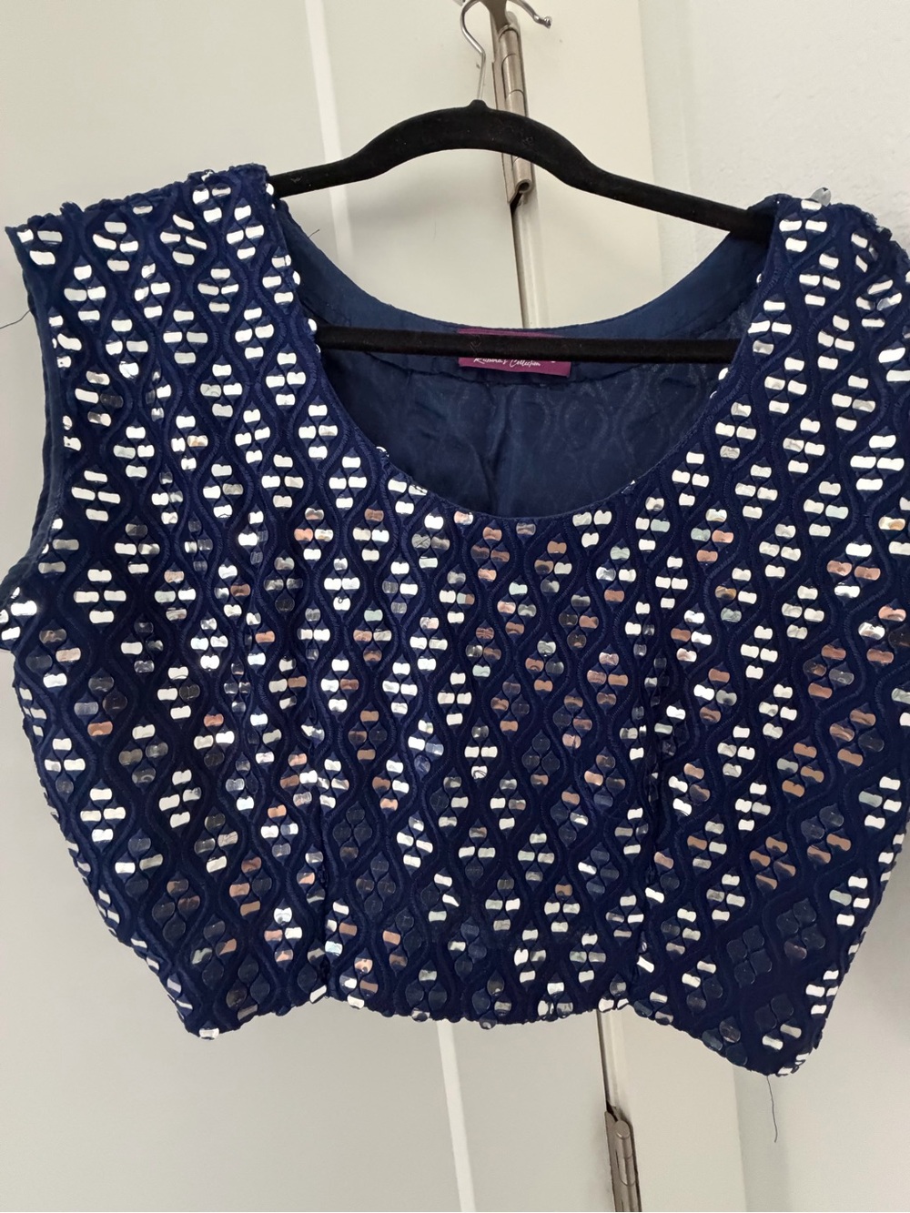 Women’s Navy Sequin Lehenga with Dupatta